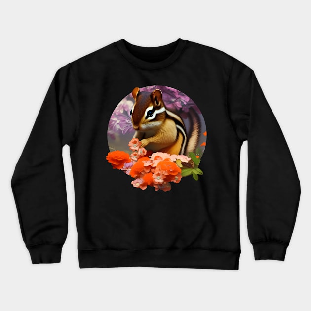 Chipmunk Crewneck Sweatshirt by Petit Faon Prints